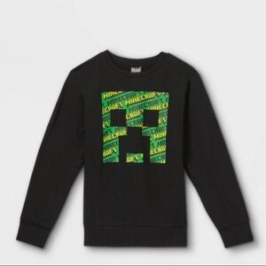 Minecraft Creeper Green Black Sweatshirt L